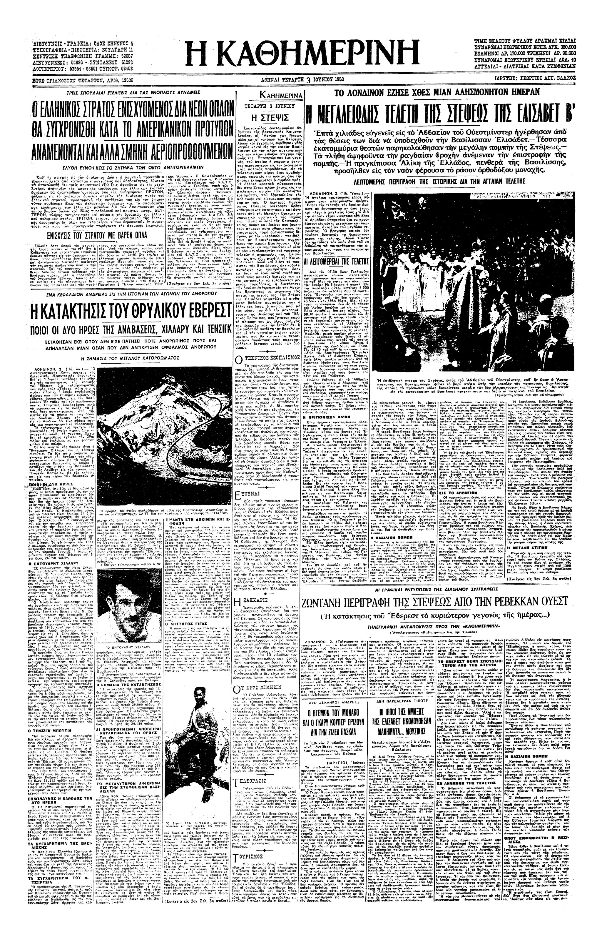 Σαν Σήμερα: 29 Μαΐου 1953 – Η κατάκτηση της κορυφής του Έβερεστ-1