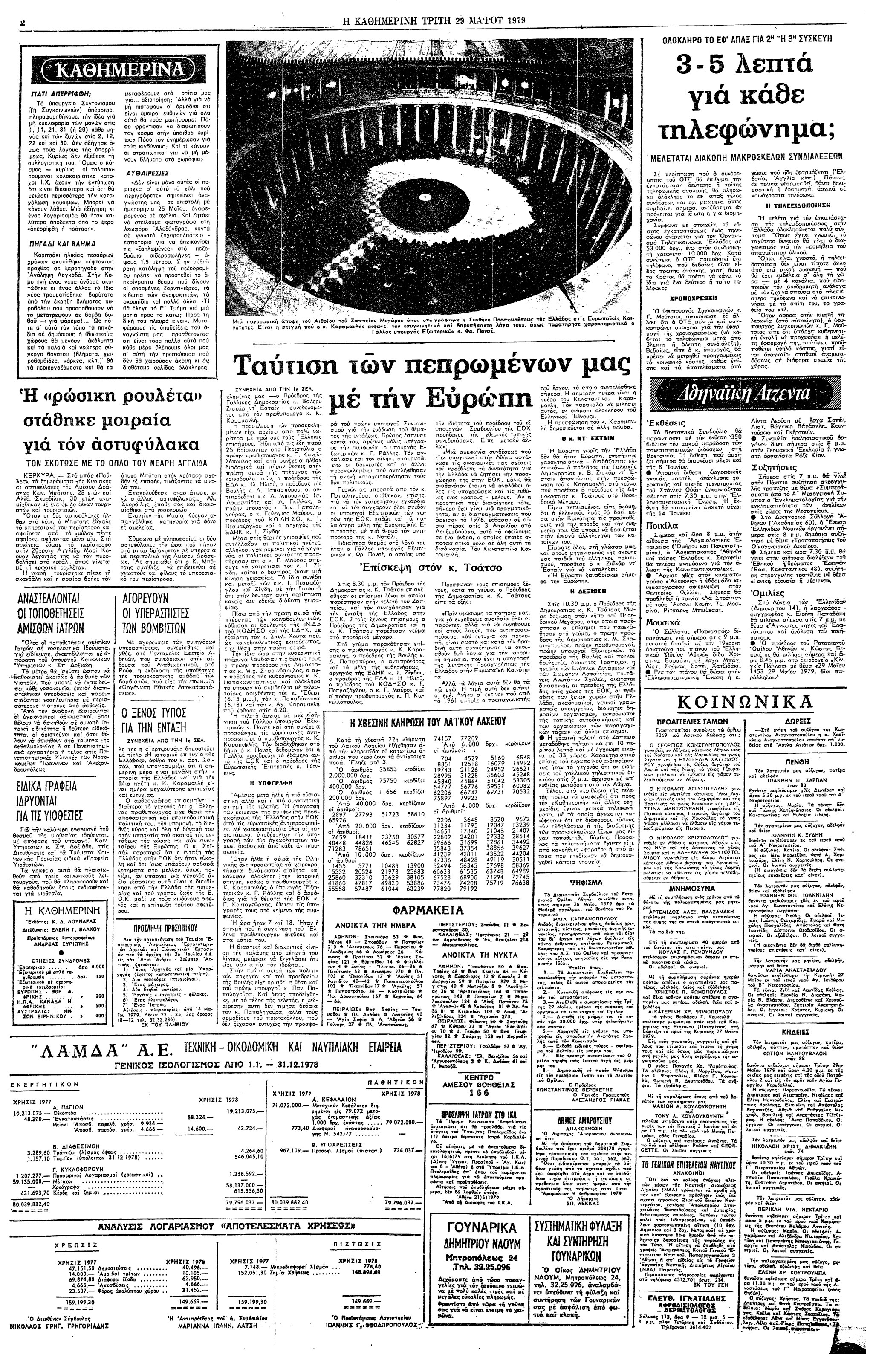 Σαν σήμερα: 28 Μαΐου 1979 – Η υπογραφή της ένταξης της Ελλάδας στην ΕΟΚ-2