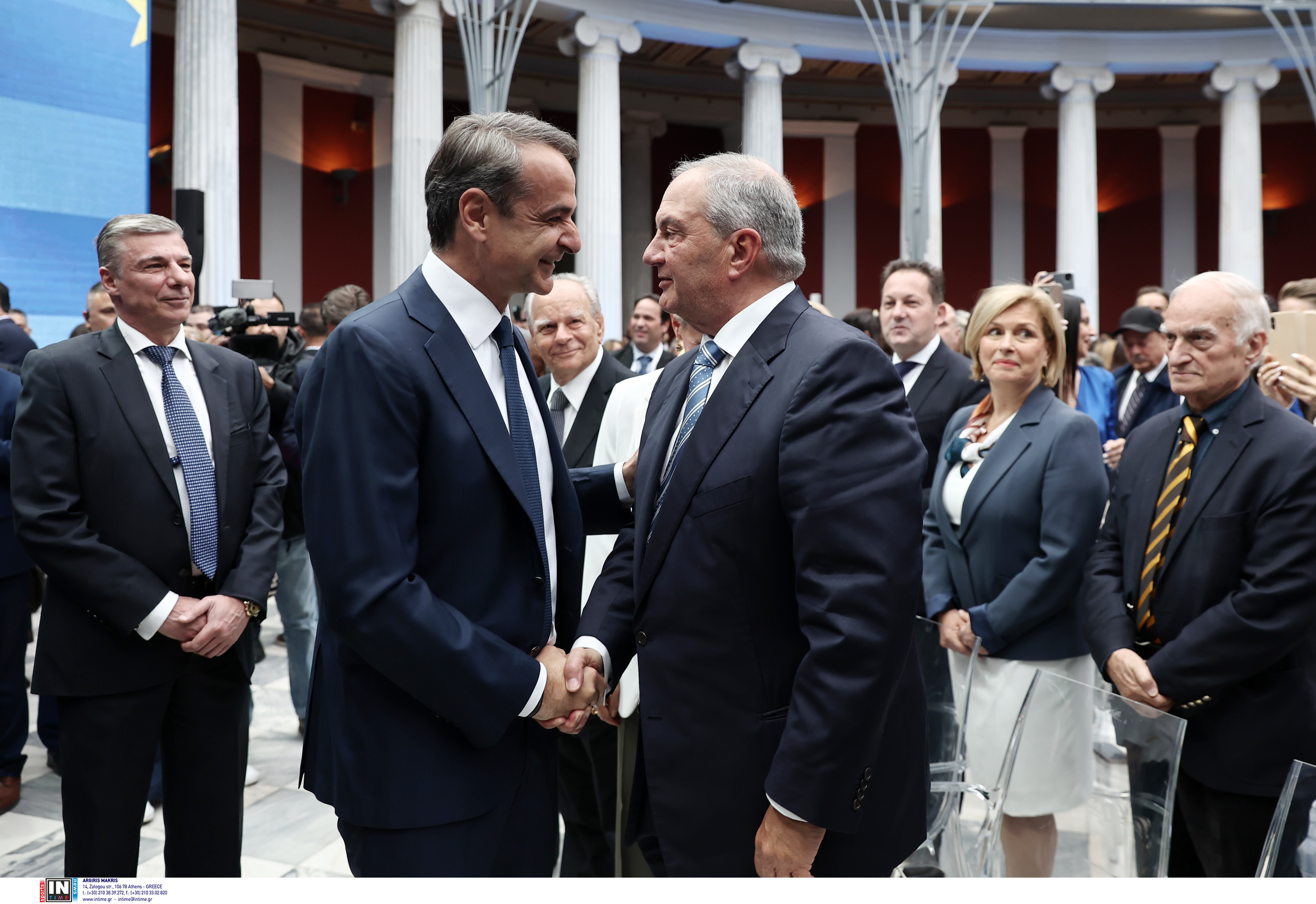 Live: Η εκδήλωση της ΝΔ για την Ημέρα της Ευρώπης – Παρουσία Μητσοτάκη, Σαμαρά και Καραμανλή-1