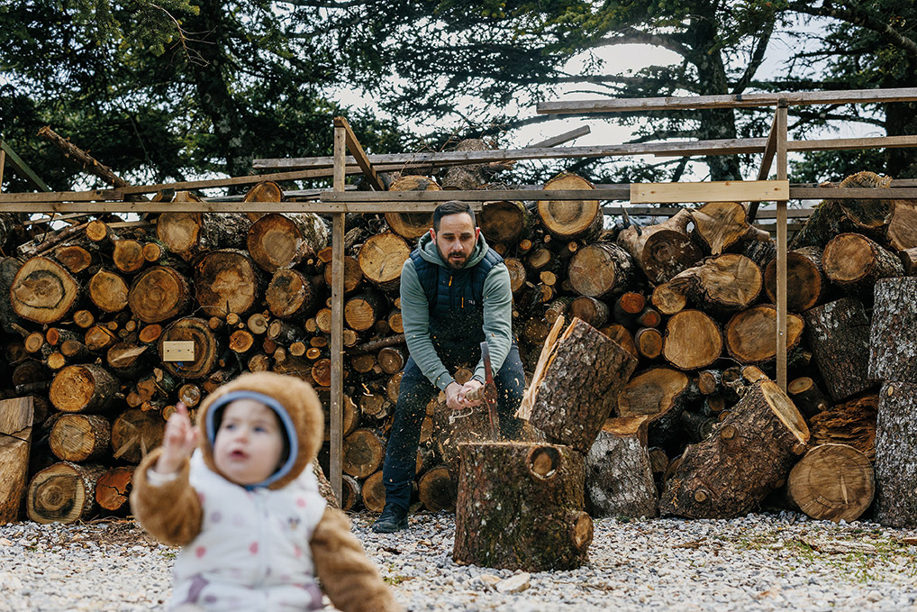 Πάρνηθα: Μια οικογένεια στα 1161 μ.-3