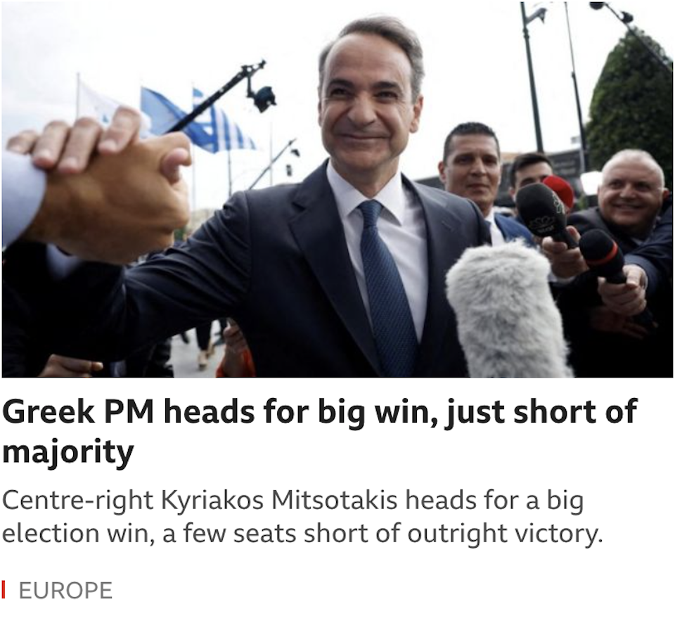 Διεθνή ΜΜΕ για Μητσοτάκη και ΝΔ: «Μεγάλη νίκη, κοντά στην αυτοδυναμία»-1