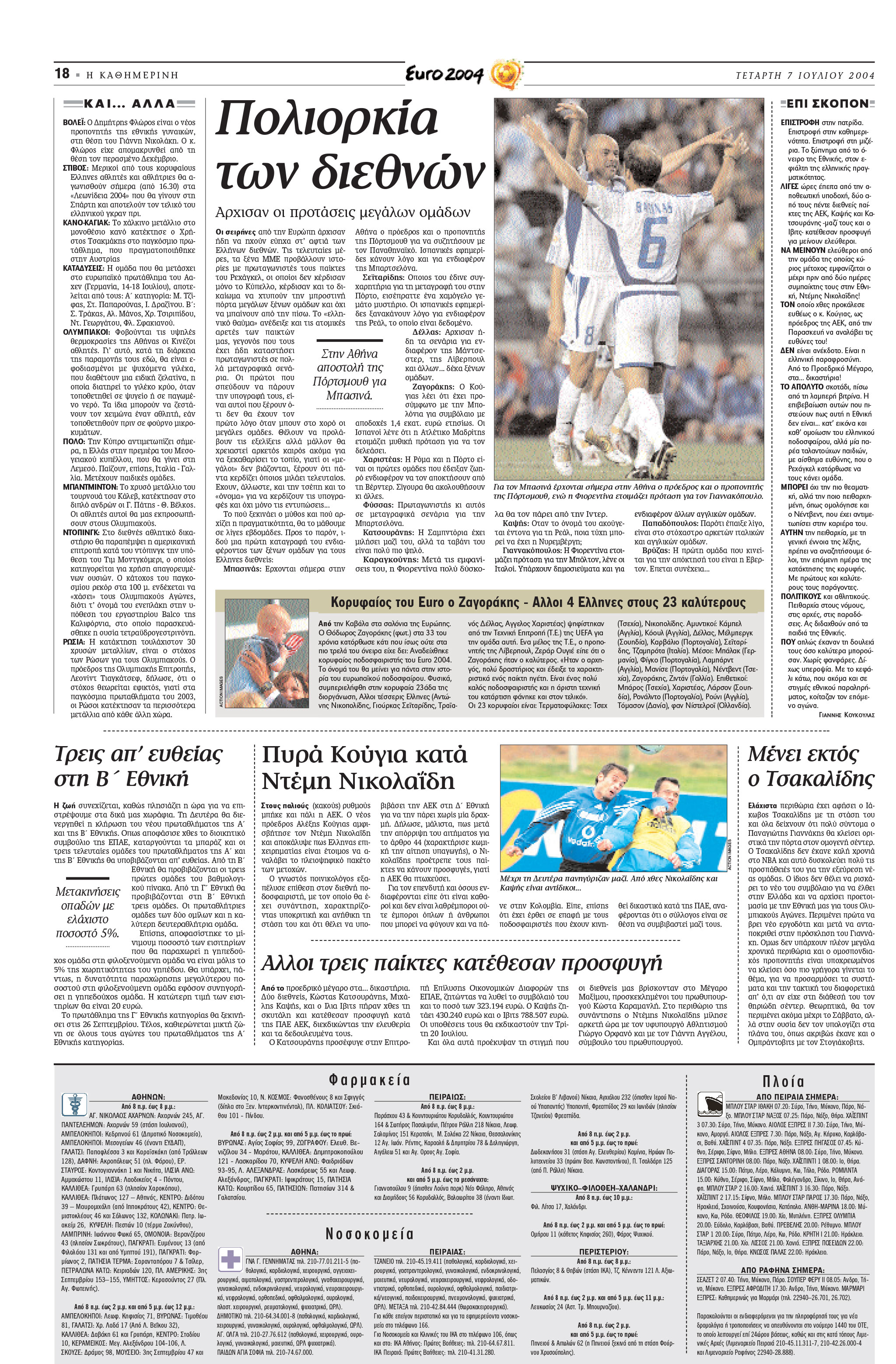 Σαν σήμερα: 4 Ιουλίου 2004 – Η Ελλάδα πρωταθλήτρια στο Euro-5