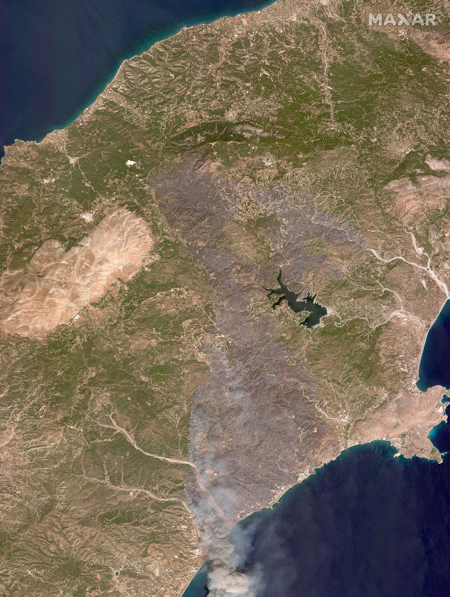 Φωτιές στη Ρόδο: Δορυφορικές φωτογραφίες αποτυπώνουν το μέγεθος της καταστροφής-5