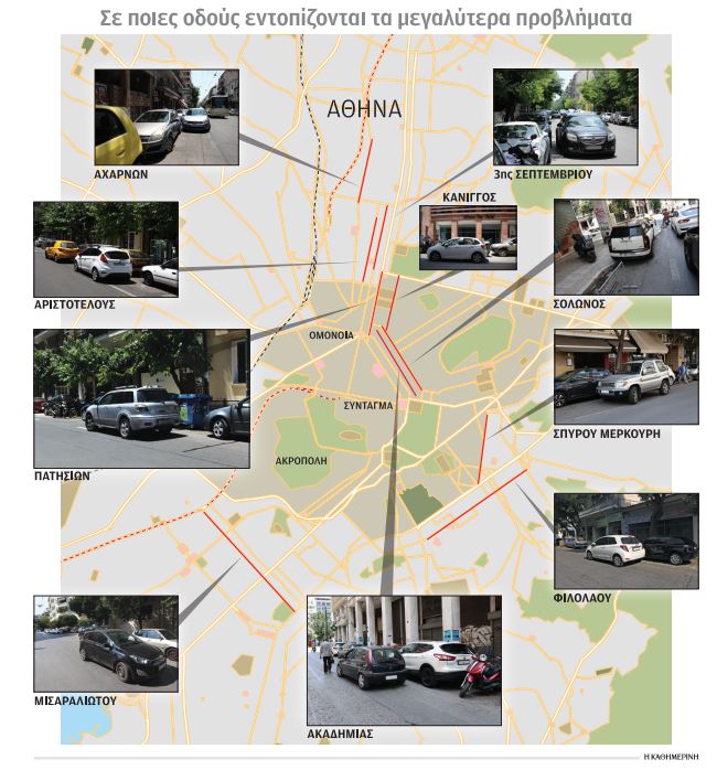 Tο διπλοπαρκάρισμα «πνίγει» την Αθήνα-1