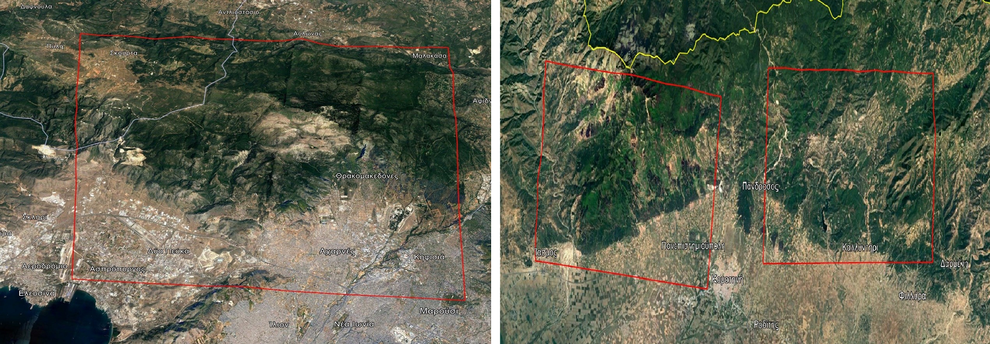 Πυρκαγιές: Το Copernicus χαρτογραφεί Αττική και Ροδόπη-1