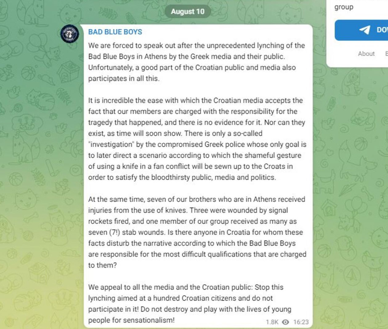 «Αμετανόητοι» οι Bad Blue Boys – Νέα προκλητική ανακοίνωση-1