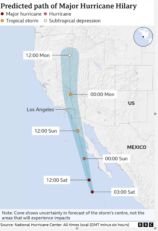 Τυφώνας Χίλαρι: Προειδοποίηση για καταστροφικές πλημμύρες – Σε επιφυλακή οι Αρχές-1