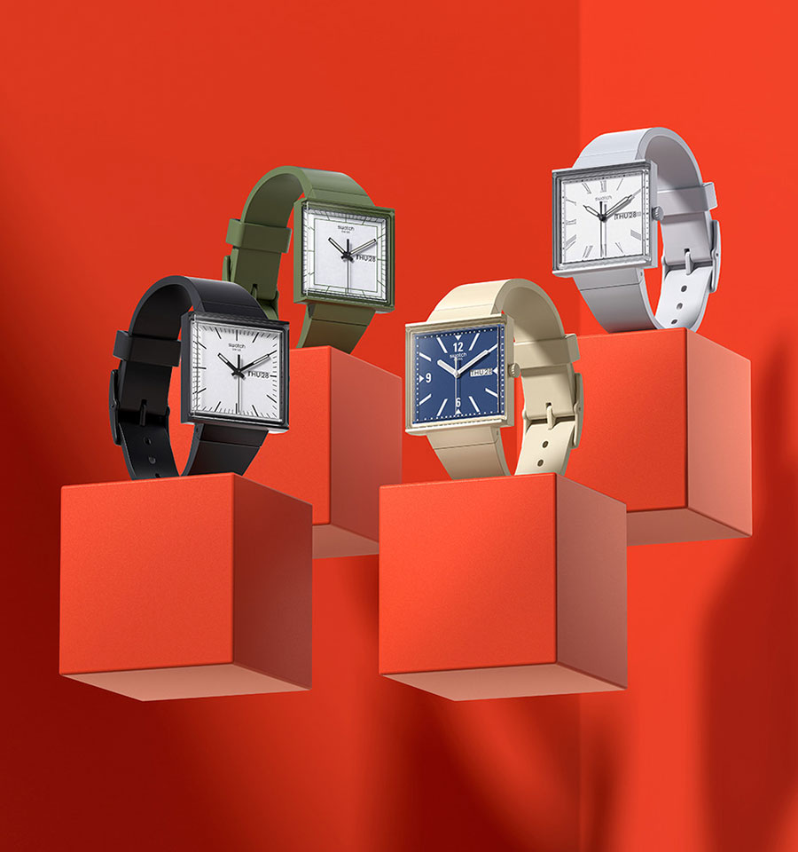 Ο χρόνος έγινε τετράγωνος από την Swatch-2