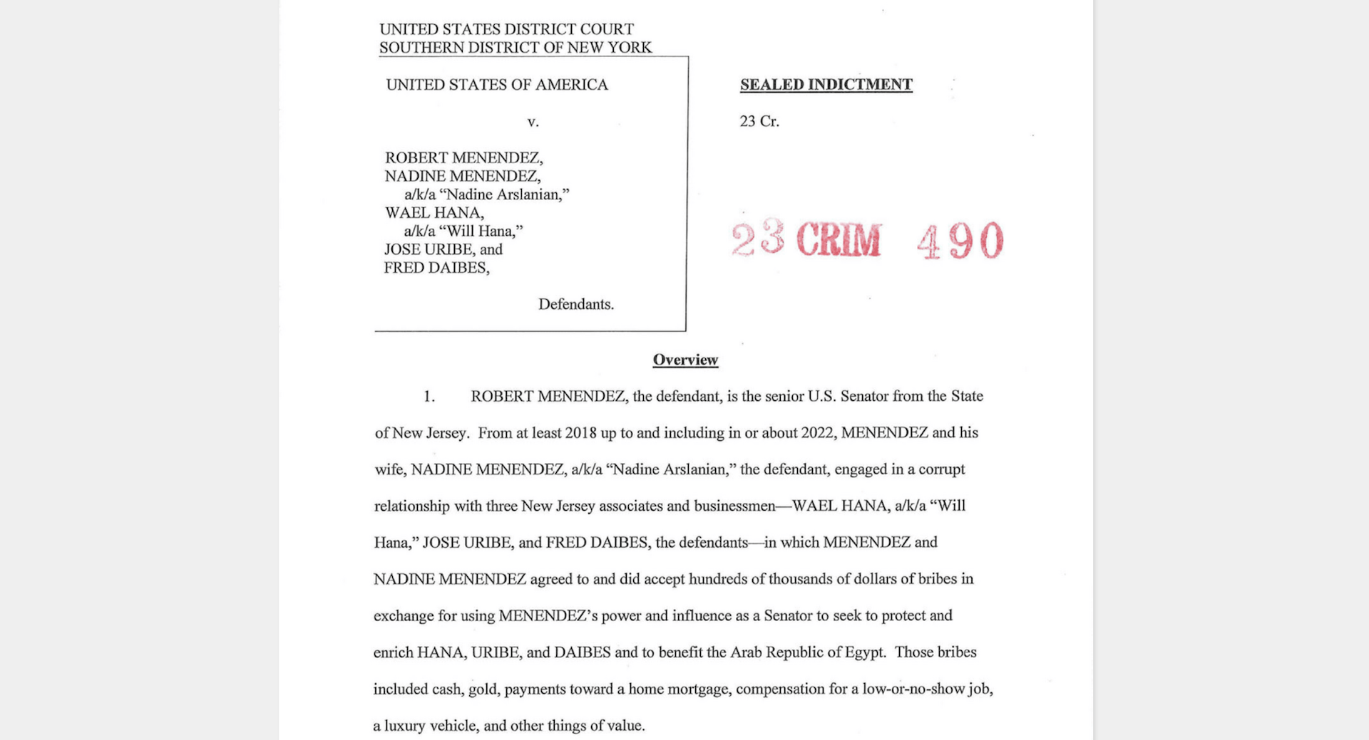 Νέα Υόρκη: Κατηγορίες σε βάρος του γερουσιαστή Μενέντεζ για παλαιότερη υπόθεση διαφθοράς-1