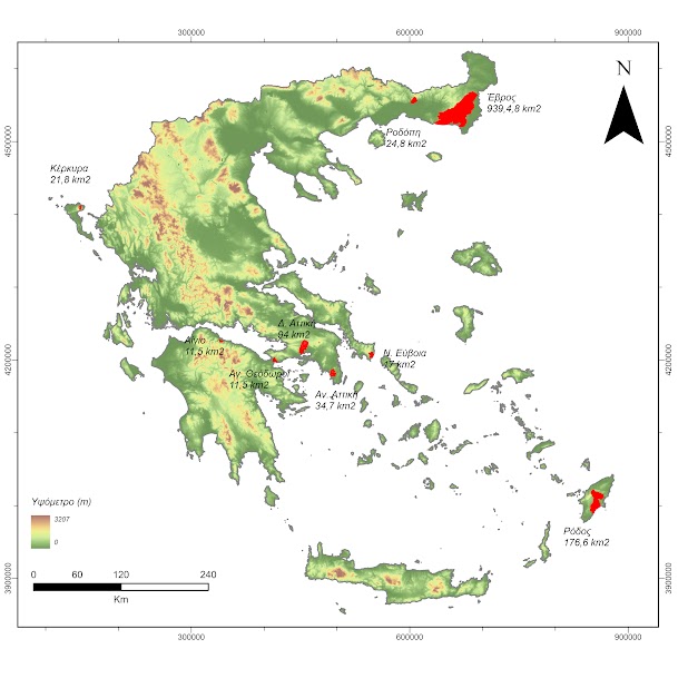 Μετά τις φωτιές: Ποιες περιοχές σε Αττική, Ρόδο και Εβρο είναι ευάλωτες σε πλημμυρικά φαινόμενα-1