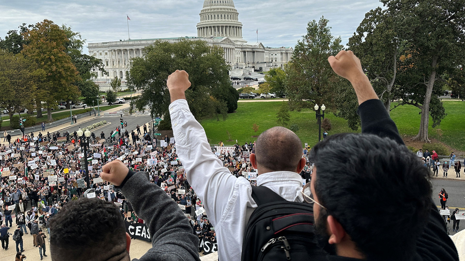 ΗΠΑ: Διαμαρτυρία μέσα στο Καπιτώλιο – «Εκεχειρία στη Γάζα»-2
