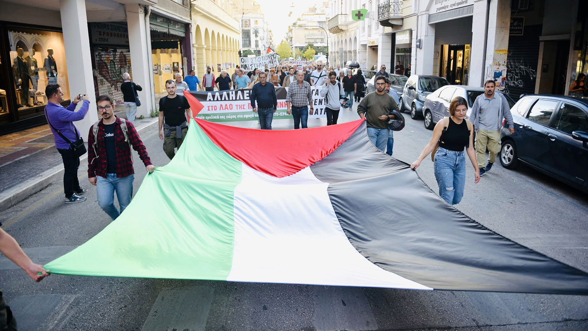 Πορεία υπέρ της Παλαιστίνης – Πρόβλήματα στην κυκλοφορία-10