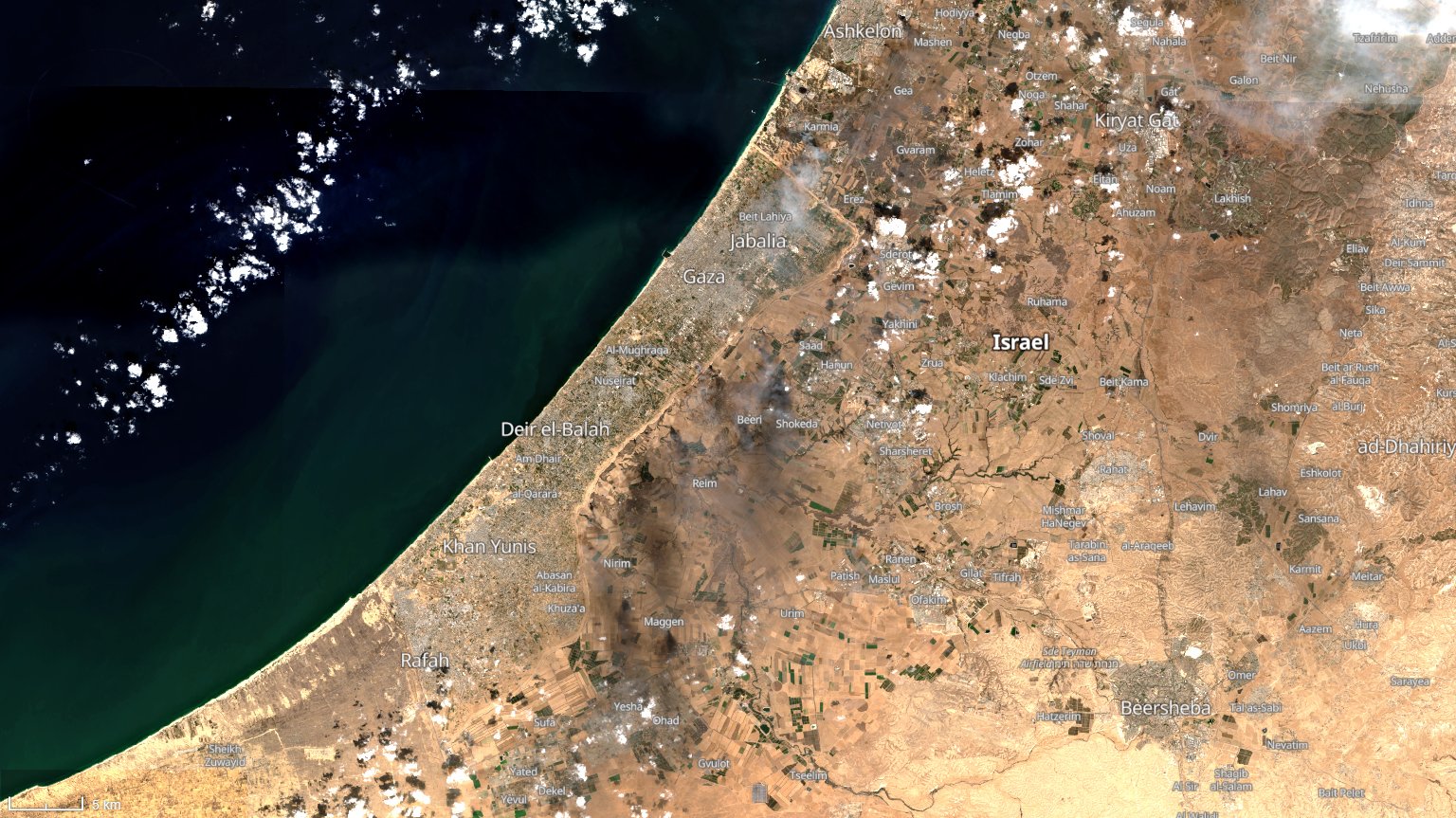 O δορυφόρος του Copernicus κατέγραψε τις επιθέσεις της Χαμάς-2