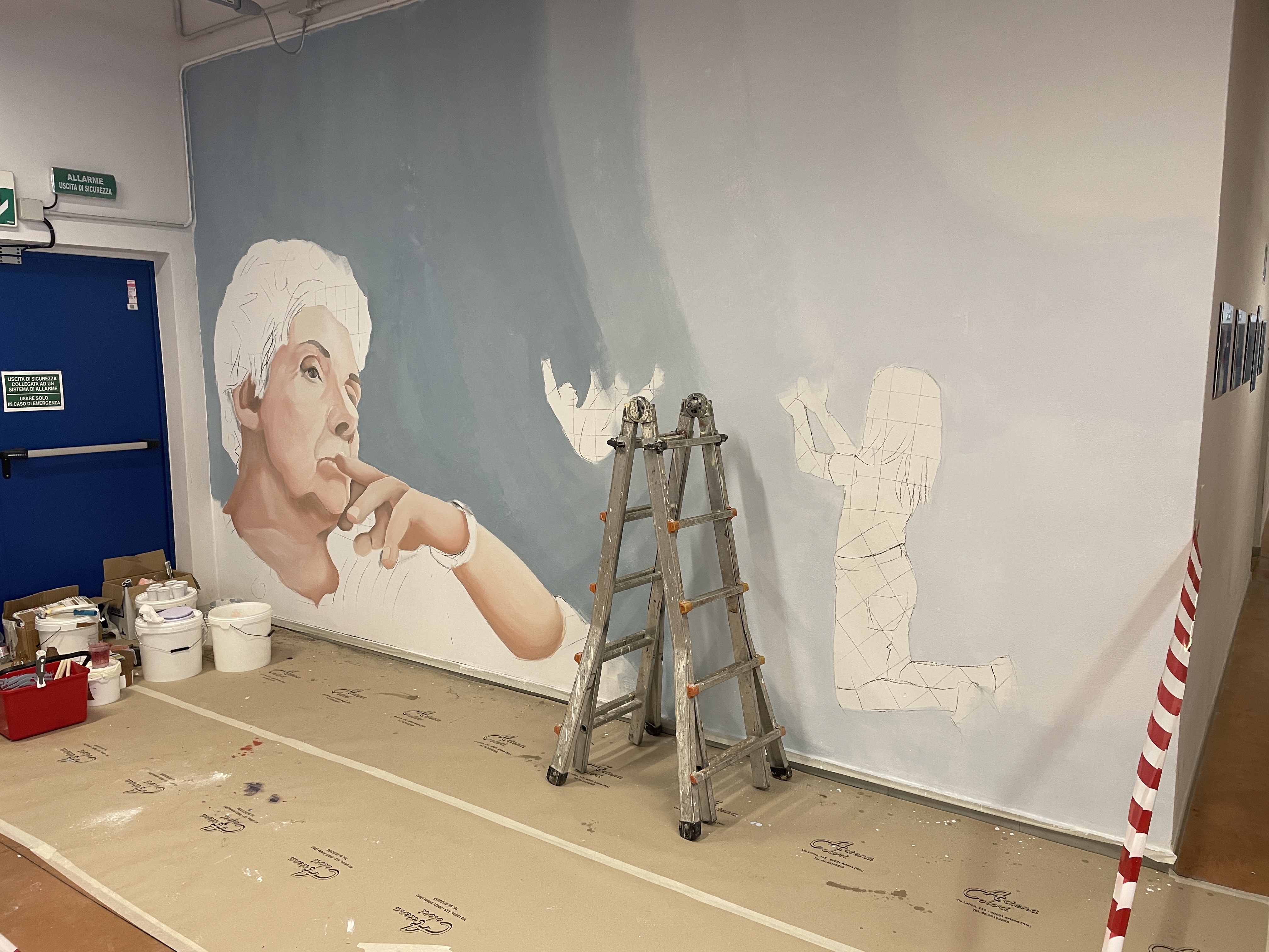 Mural της Κικής Δημουλά στη Ρώμη-2