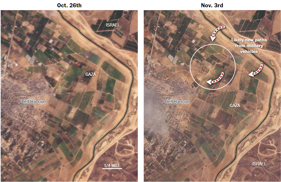 Οι κινήσεις των ισραηλινών δυνάμεων στη Γάζα – Εικόνες από δορυφόρο-2