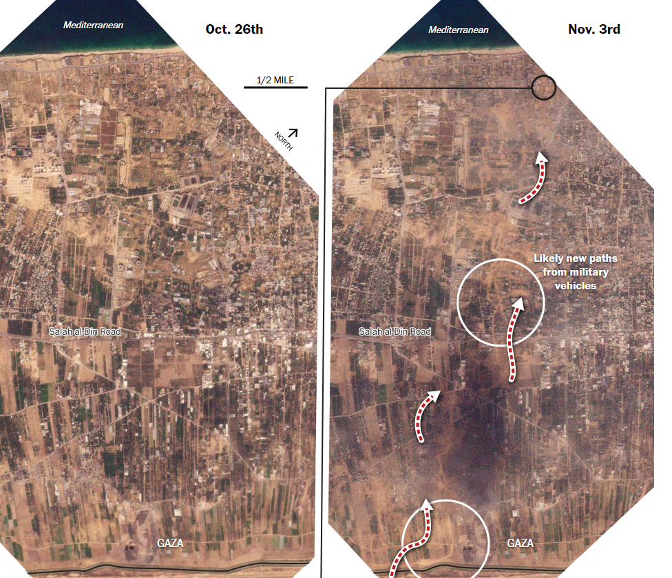 Οι κινήσεις των ισραηλινών δυνάμεων στη Γάζα – Εικόνες από δορυφόρο-3