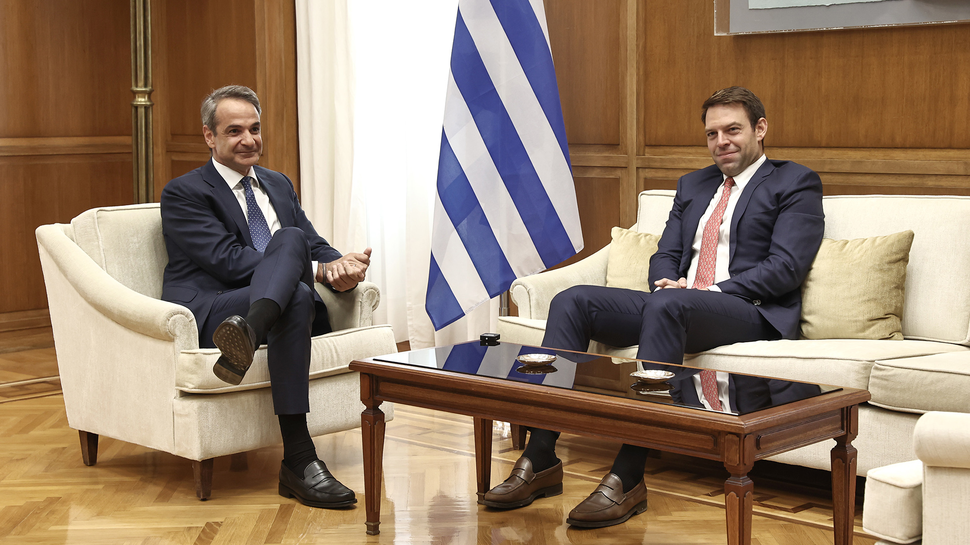 Συνάντηση Μητσοτάκη – Κασσελάκη: Ο διάλογος μπροστά στις κάμερες-1