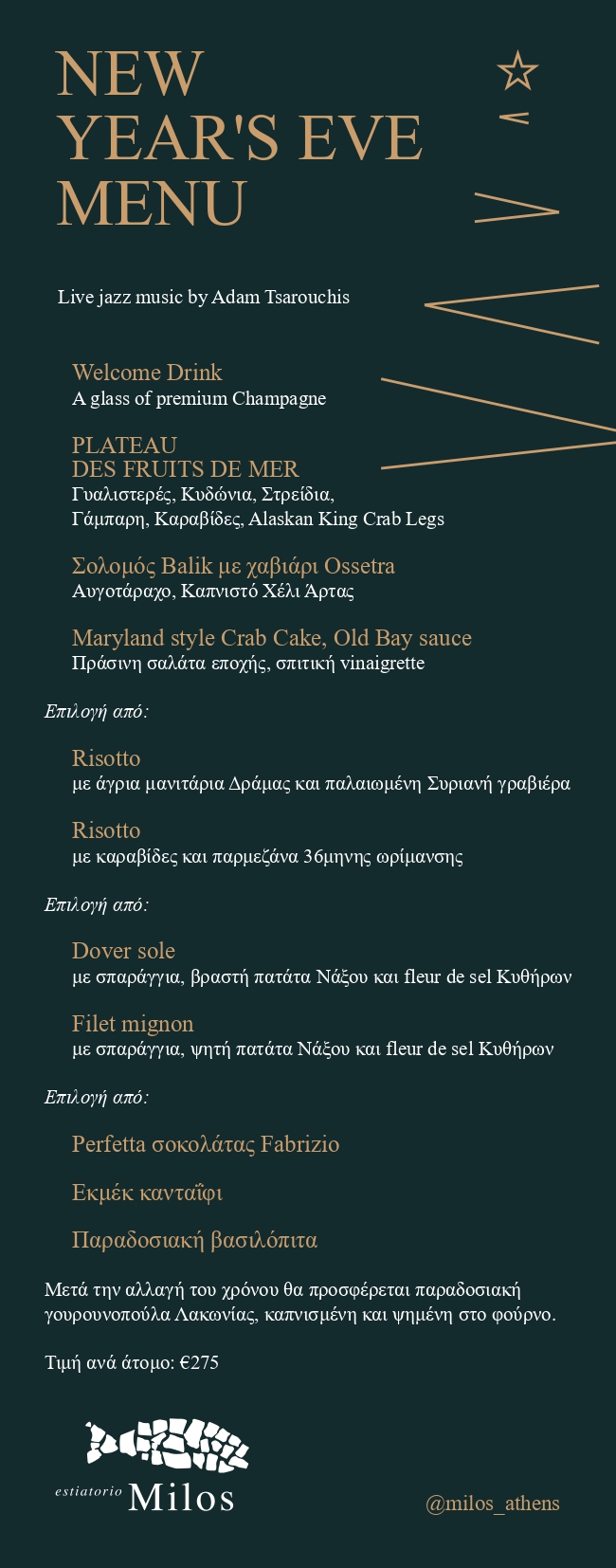 Παραμονή Πρωτοχρονιάς στην Αθήνα σημαίνει δείπνο στο Milos Athens-2