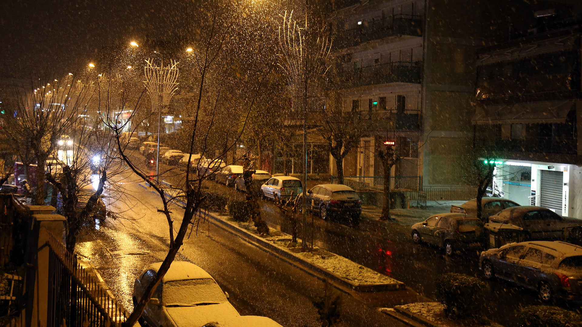 Χιονόπτωση στη Θεσσαλονίκη (εικόνες)-1