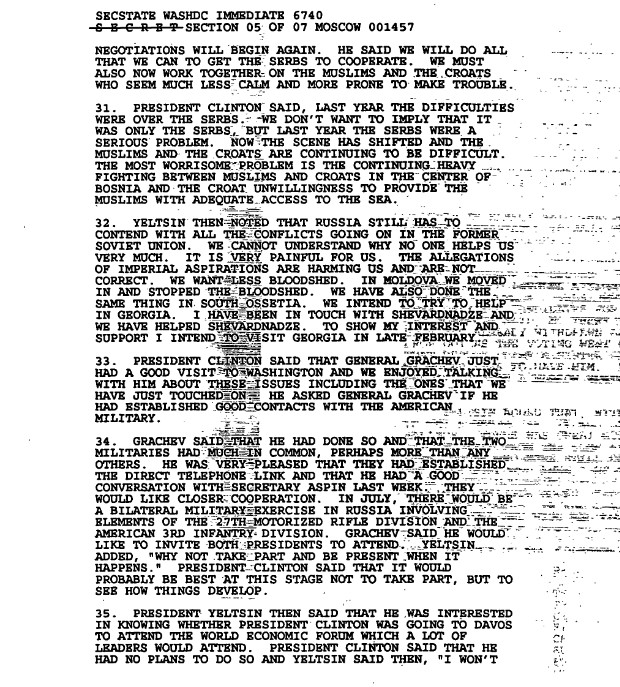 Συνομιλίες Γέλτσιν – Κλίντον το 1994, όταν η Ρωσία ζητούσε να μπει στο ΝΑΤΟ-3