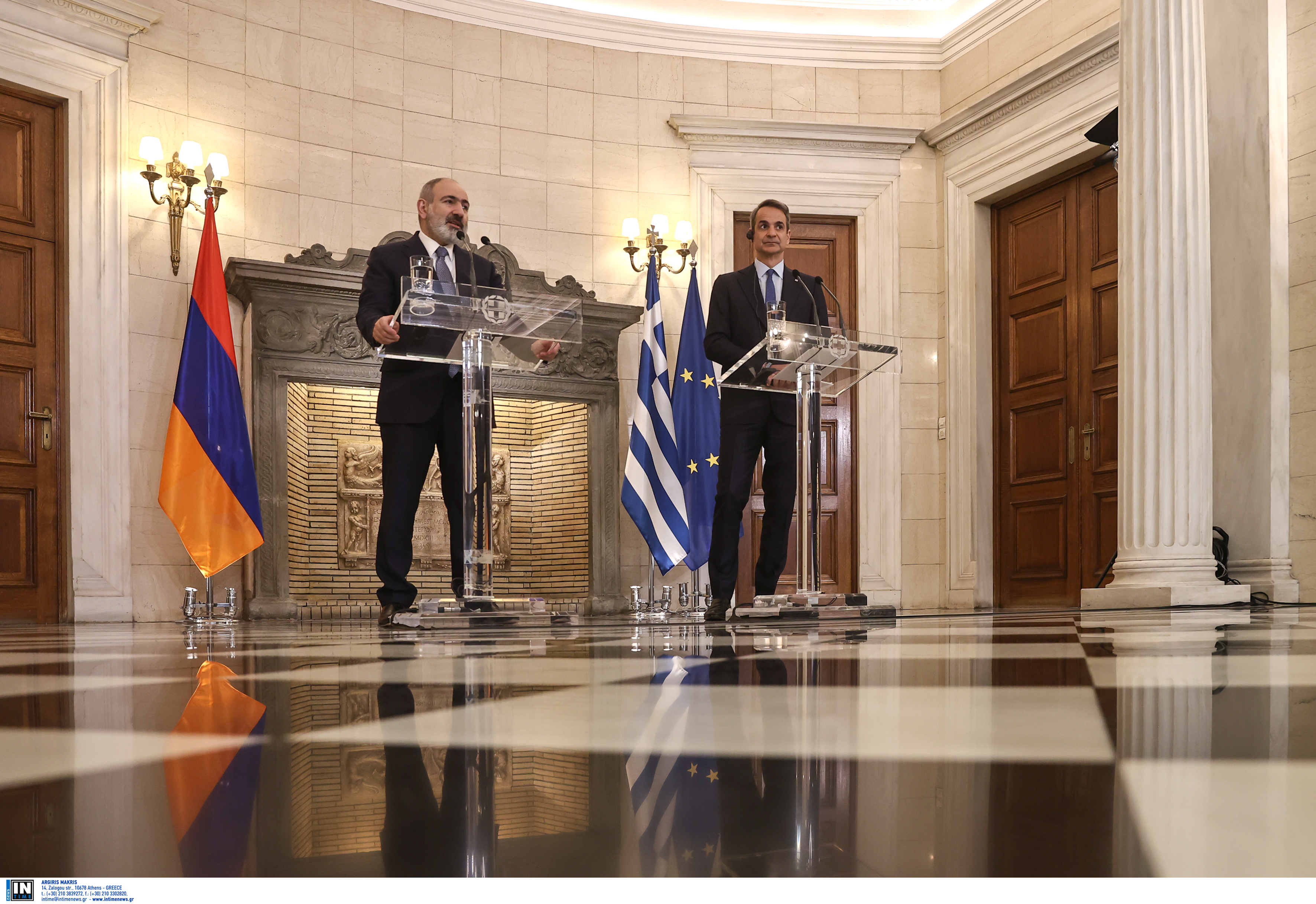 Συνάντηση Μητσοτάκη – Πασινιάν: «Η Ελλάδα πάντα με την πλευρά του Διεθνούς Δικαίου»-1