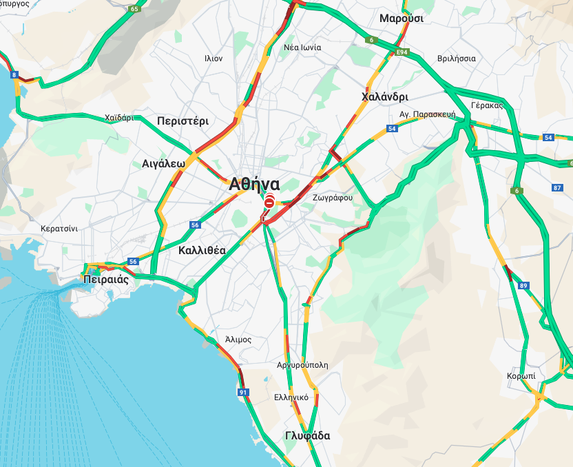 Κυκλοφοριακό κομφούζιο στο κέντρο της Αθήνας – Πού έχει κίνηση-1