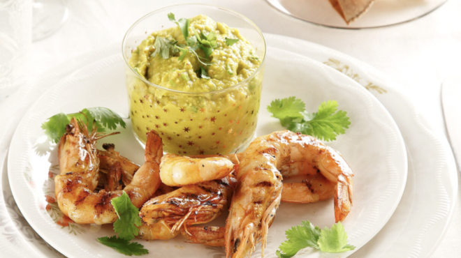 γαρίδες-ψητές-με-ντιπ-αβοκάντο-και-τρα-562895059