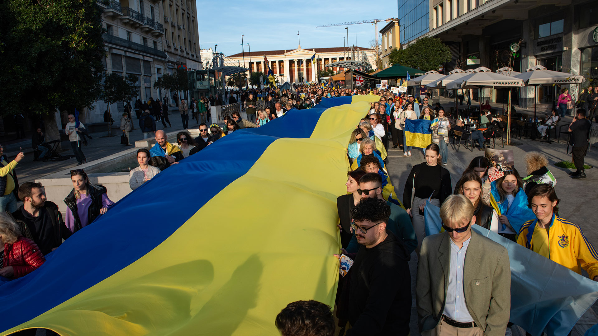 Ουκρανία: Διαδήλωση στην Αθήνα για την επέτειο της ρωσικής εισβολής-13