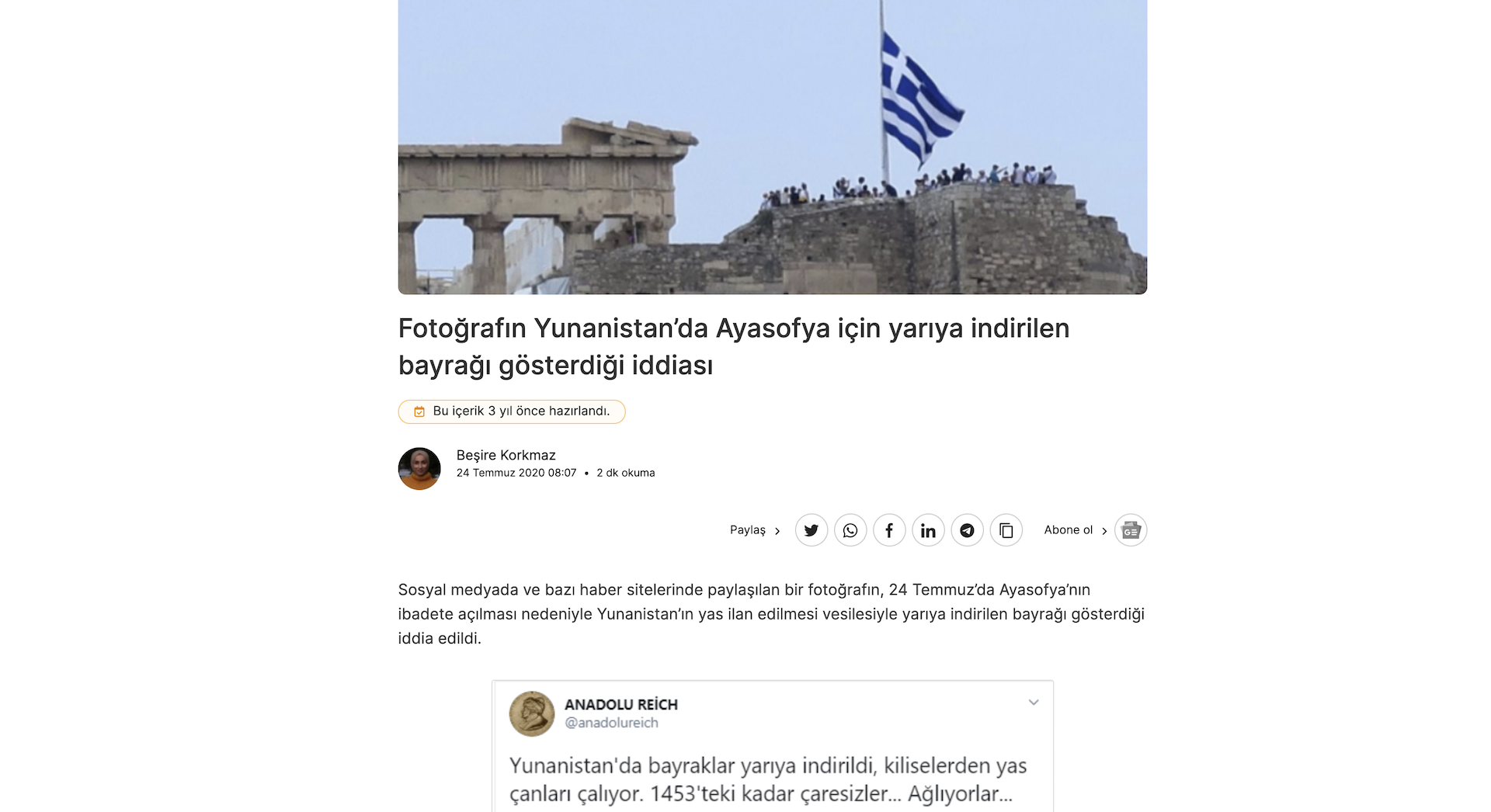 Το πένθος για την Αγία Σοφία και η ροζ… γαλανόλευκη – Καταρρίπτοντας fake news στην Τουρκία-8