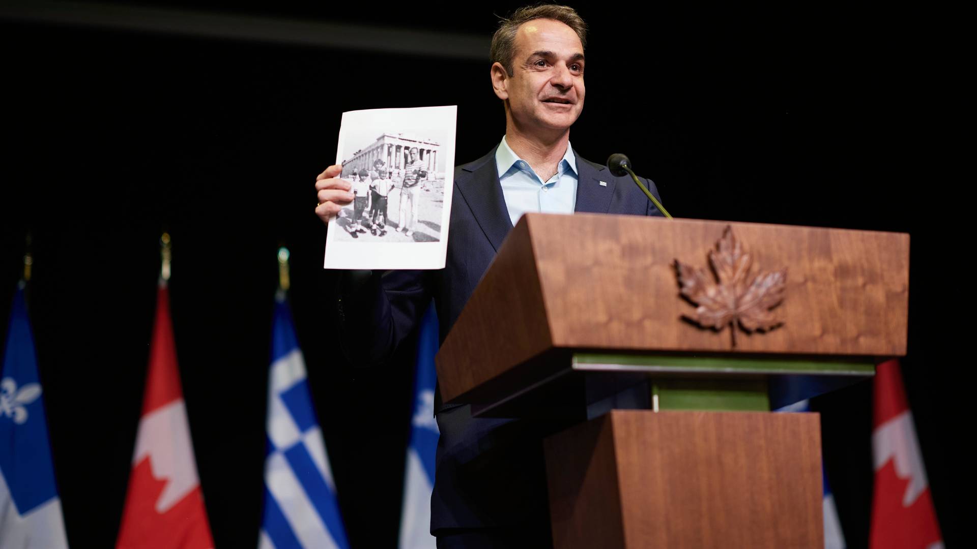 Κυρ. Μητσοτάκης: Η ομιλία στους ομογενείς και η φωτογραφία του νεαρού Τριντό στην Ακρόπολη-1