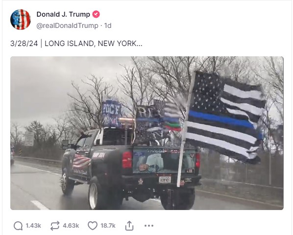 ΗΠΑ: Ο Τραμπ δημοσίευσε εικόνα με τον Μπάιντεν δεμένο χειροπόδαρα-1