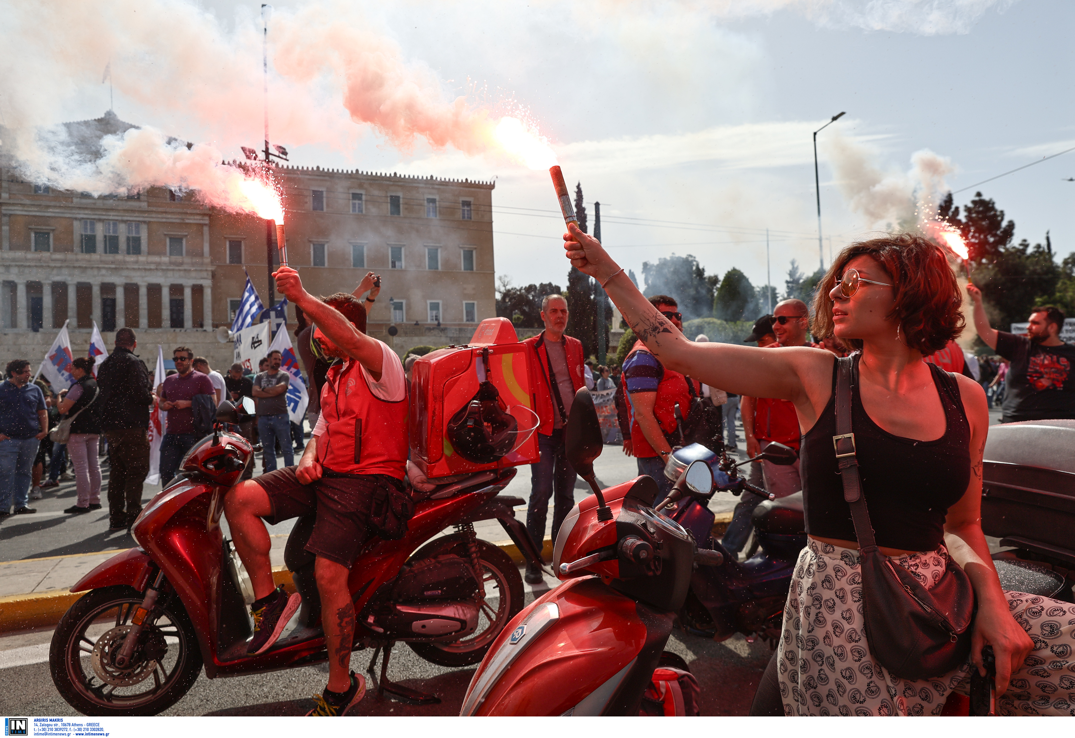 Απεργία: Ανοιξαν οι δρόμοι στο κέντρο μετά τις κινητοποιήσεις-4