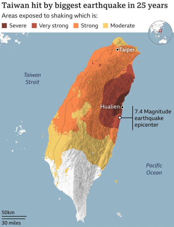 Σεισμός στην Ταϊβάν: 127 παγιδευμένοι – Συνεχίζονται οι προσπάθειες διάσωσης-1