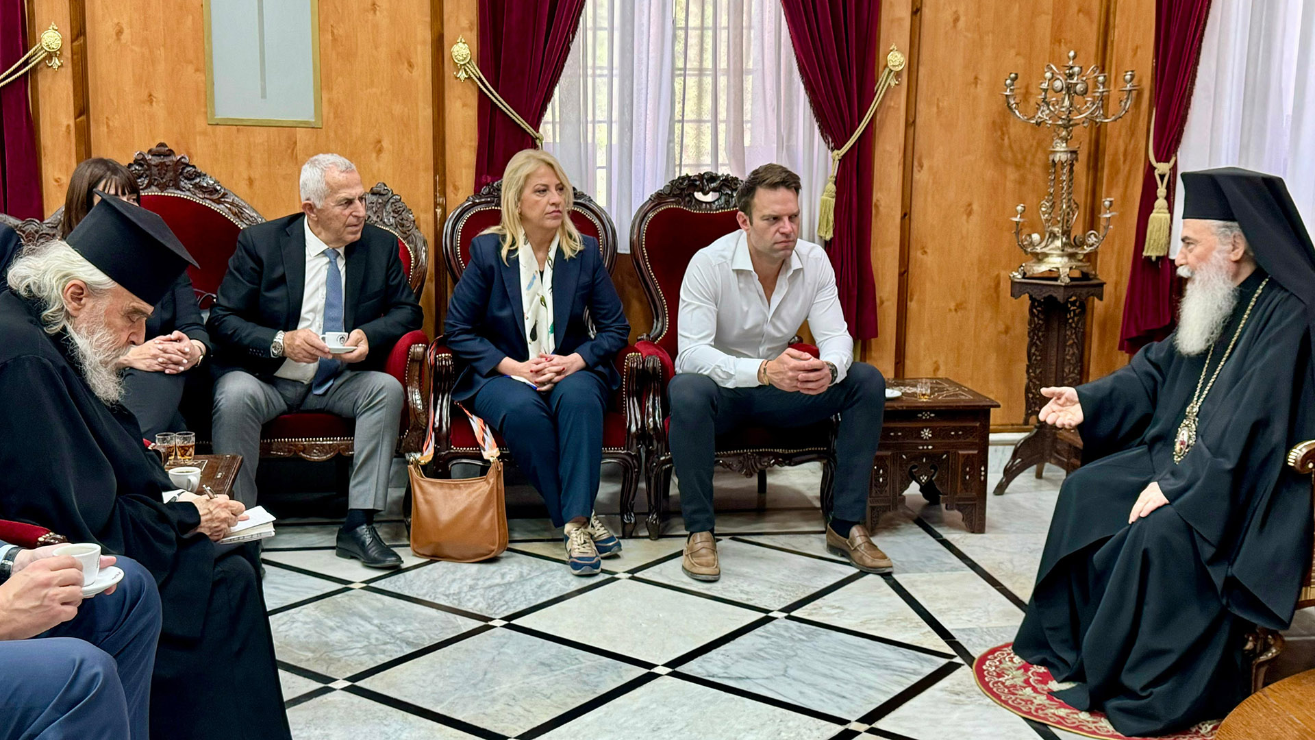 Στ. Κασσελάκης: Συνάντηση με τον Πατριάρχη Ιεροσολύμων Θεόφιλο Γ’-1