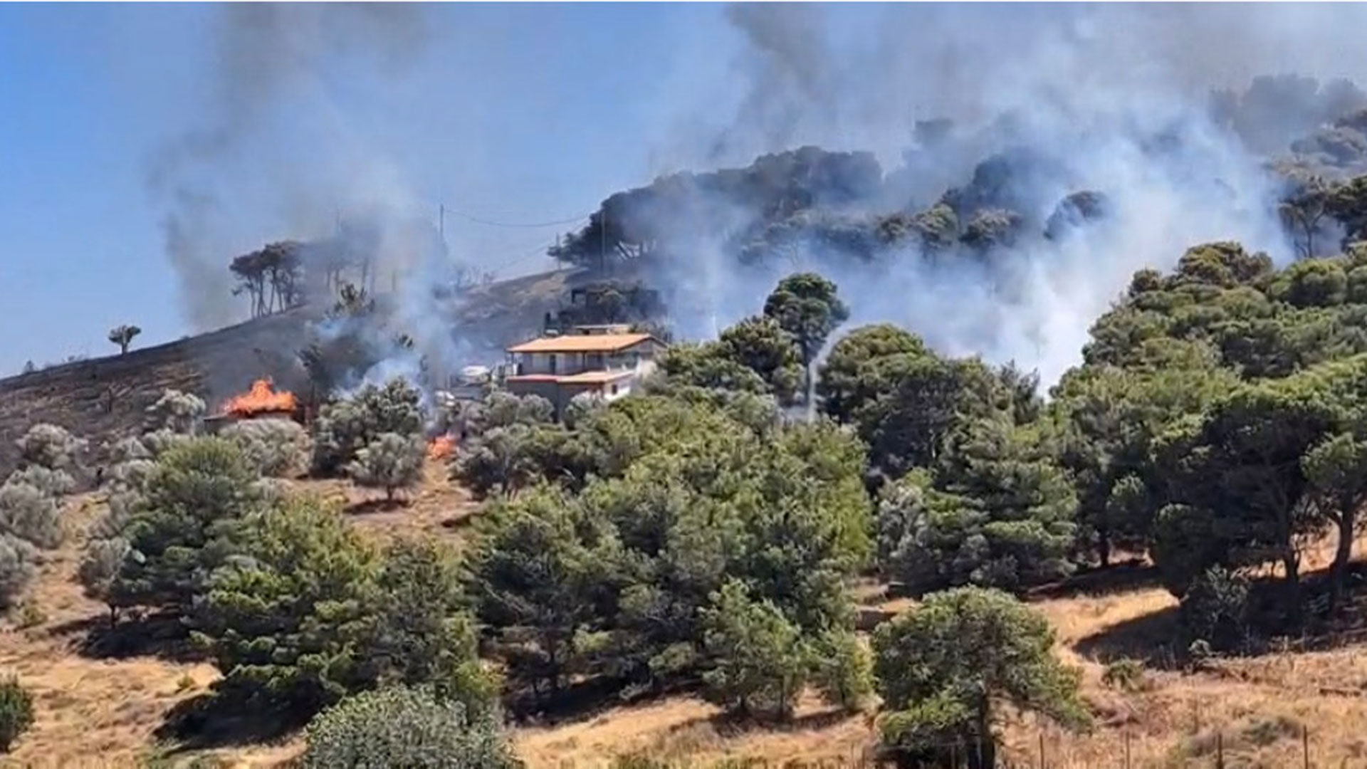 Φωτιά στην Κερατέα: Ισχυρές επίγειες και εναέριες δυνάμεις – Εκκενώσεις περιοχών, σπίτια στις φλόγες-5
