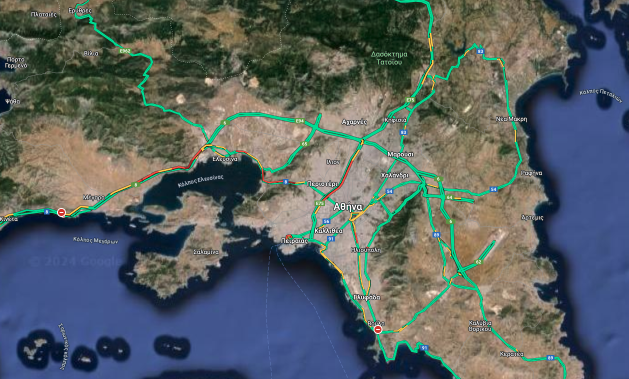 Αγίου Πνεύματος: Αυξημένη η κίνηση στην Αθηνών-Κορίνθου-1