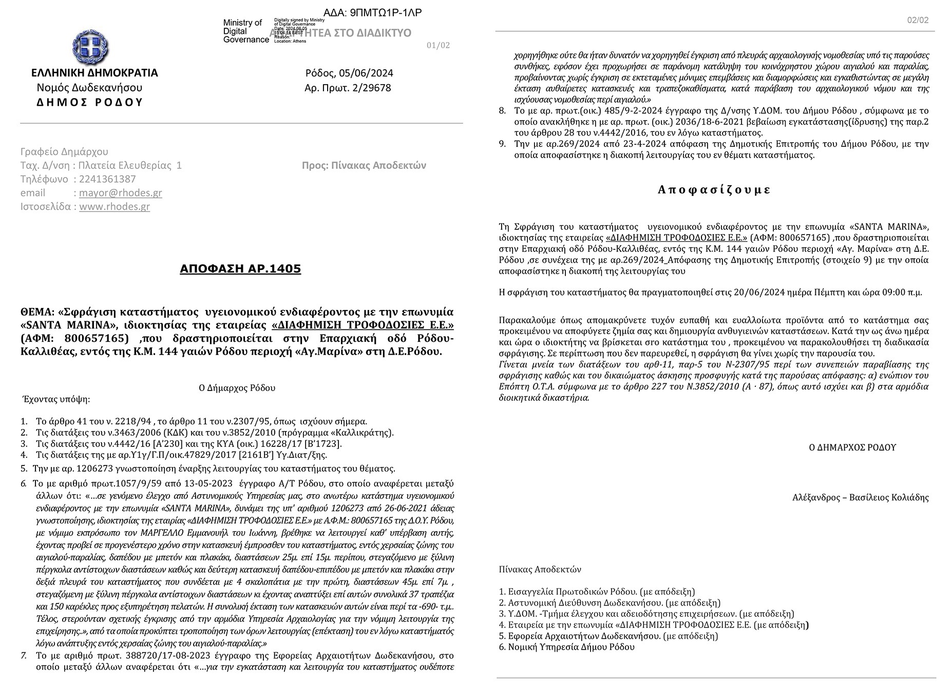 Ρόδος: Μπαίνει λουκέτο στο μπιτς μπαρ με τις θαλάσσιες ξαπλώστρες-1