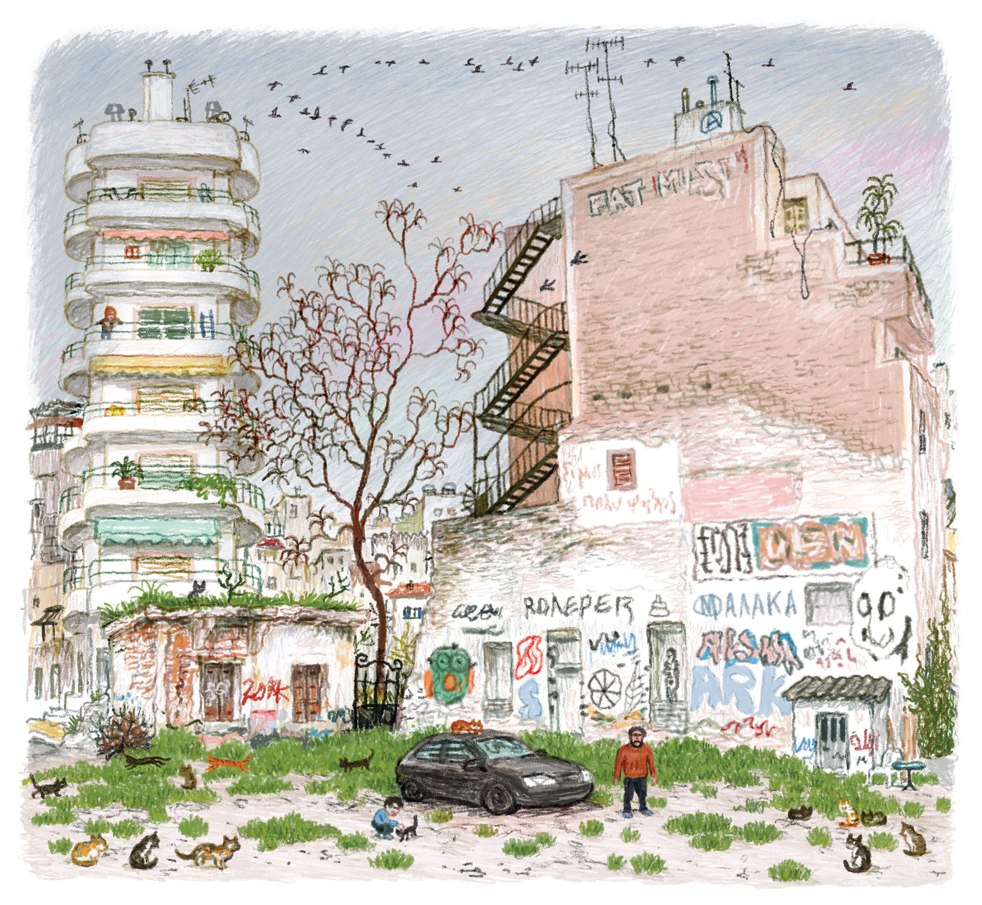 Πώς θα έμοιαζε η Αθήνα αν ήταν φτιαγμένη από ξυλομπογιές-1