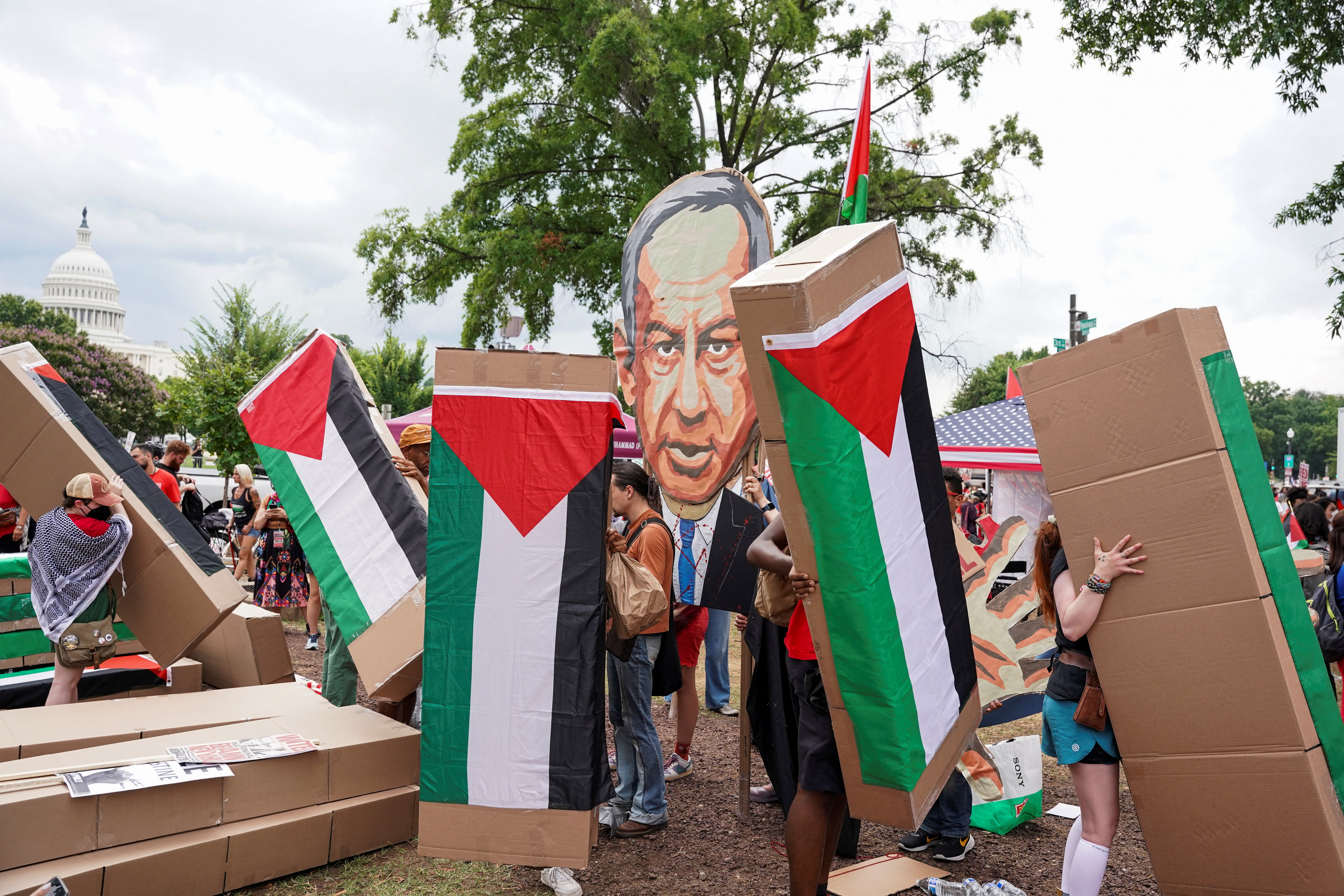 ΗΠΑ: Χιλιάδες διαδηλωτές κατά του πολέμου στη Γάζα συγκεντρώνονται στο Καπιτώλιο-1