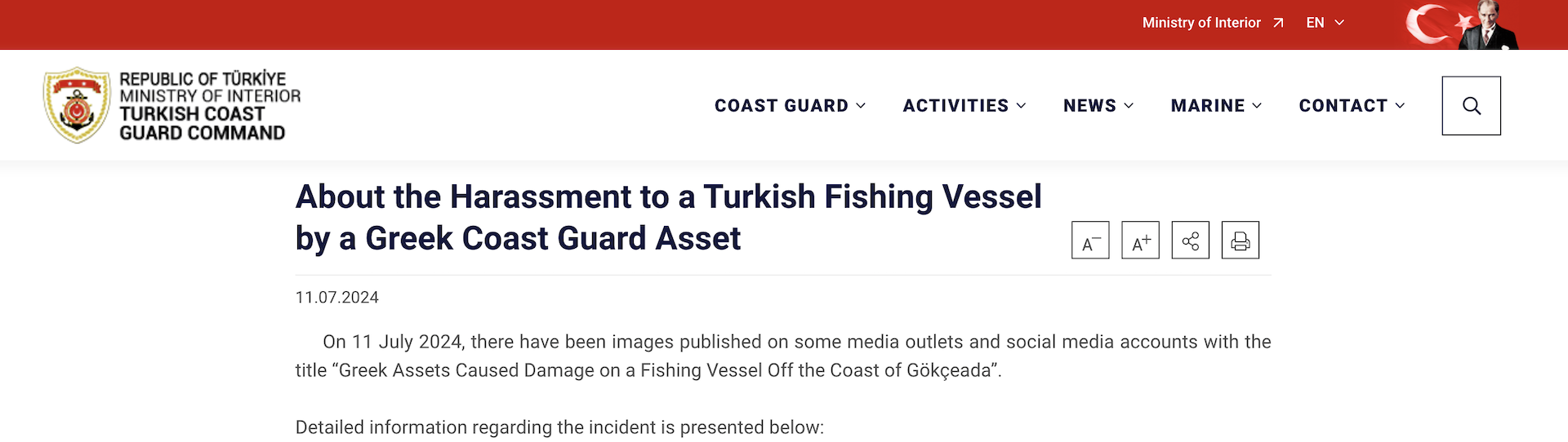 Νέα πρόκληση της Τουρκίας με τη νησίδα Ζουράφα-1