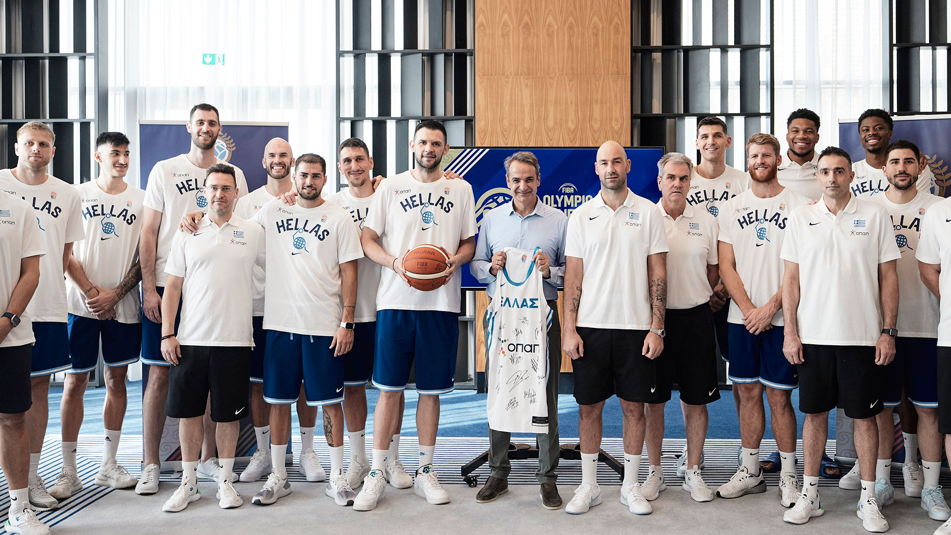 Συνάντηση Κυρ. Μητσοτάκη με τους παίκτες της Εθνικής ενόψει προολυμπιακού-3