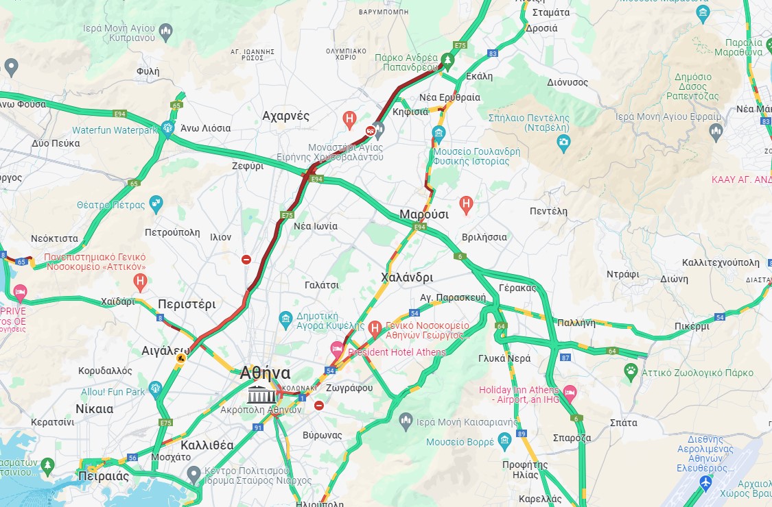 Μποτιλιάρισμα 16 χλμ. στην κάθοδο του Κηφισού λόγω τροχαίου-1