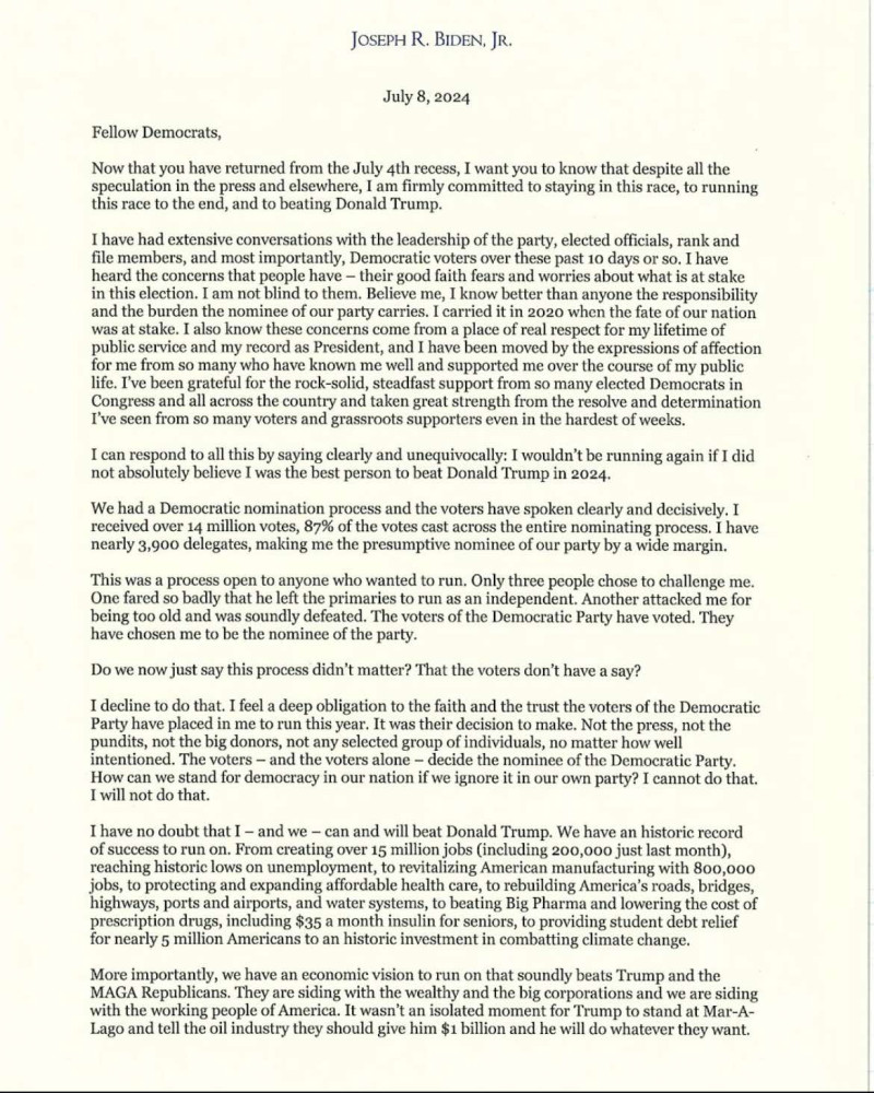 Μπάιντεν: Θα μείνω στην κούρσα μέχρι τέλους και θα νικήσω τον Τραμπ-1