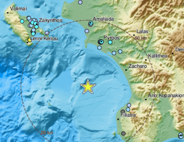 Σεισμός 4,4 Ρίχτερ κοντά στα νησιά Στροφάδες-1