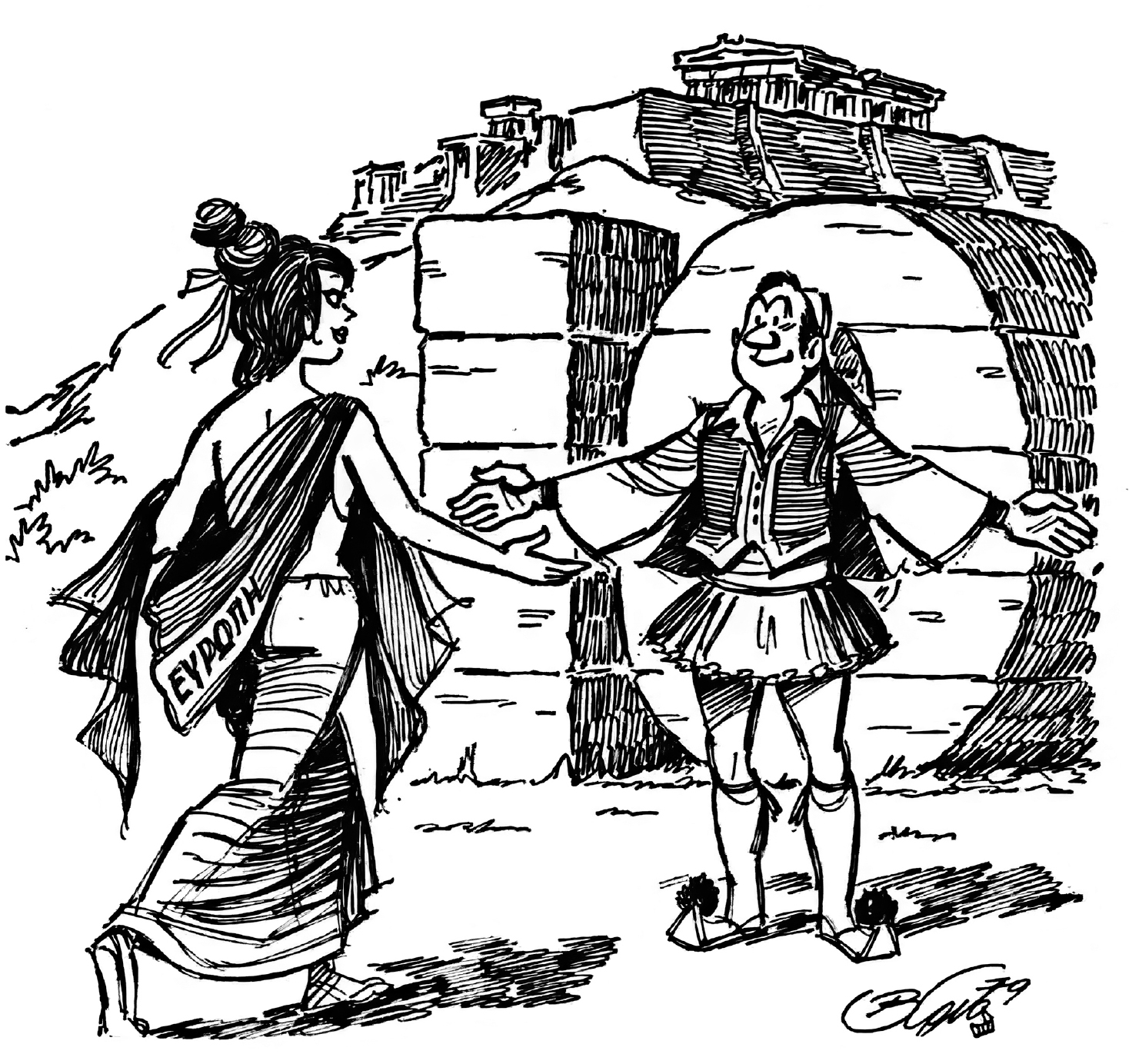 Η Μεταπολίτευση των Γελοιογράφων: Εκθεση στο μετρό Συντάγματος-1