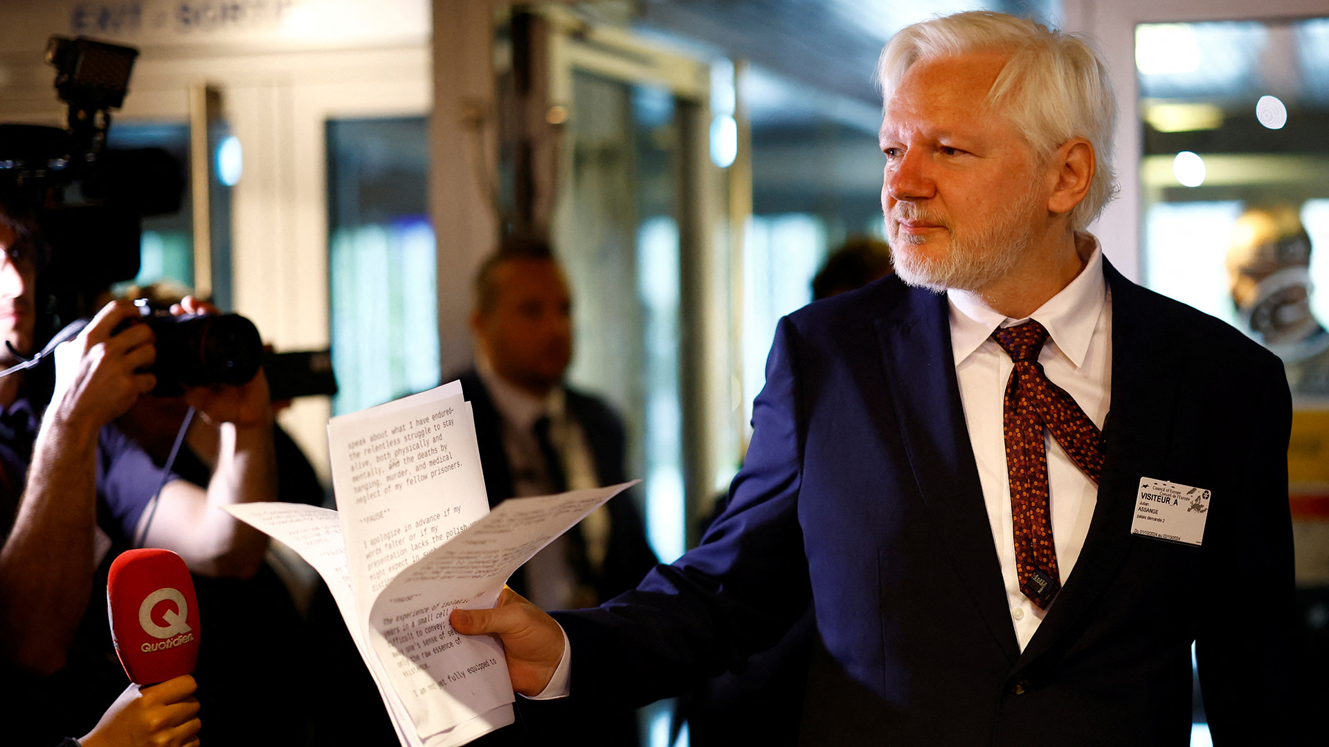 «Δήλωσα ένοχος για δημοσιογραφία» – Οσα είπε ο Ασάνζ στο Συμβούλιο της Ευρώπης-1