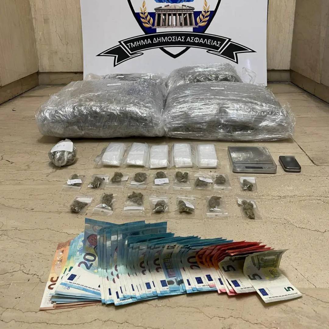 Αγιος Παντελεήμονας: Δύο συλλήψεις και κατάσχεση 8 κιλών ακατέργαστης κάνναβης-1