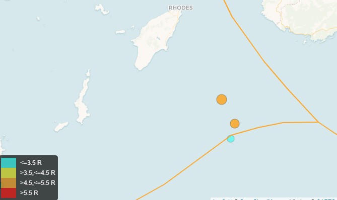 Ρόδος: Σεισμός 4,8 Ρίχτερ νοτιοανατολικά της Λίνδου-1