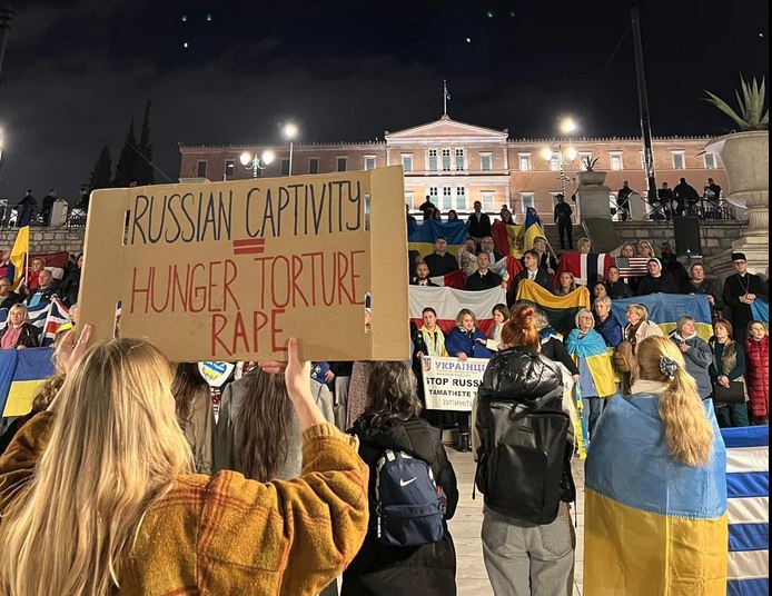 Χίλιες μέρες πολέμου στην Ουκρανία: Συγκέντρωση στην πλατεία Συντάγματος-3