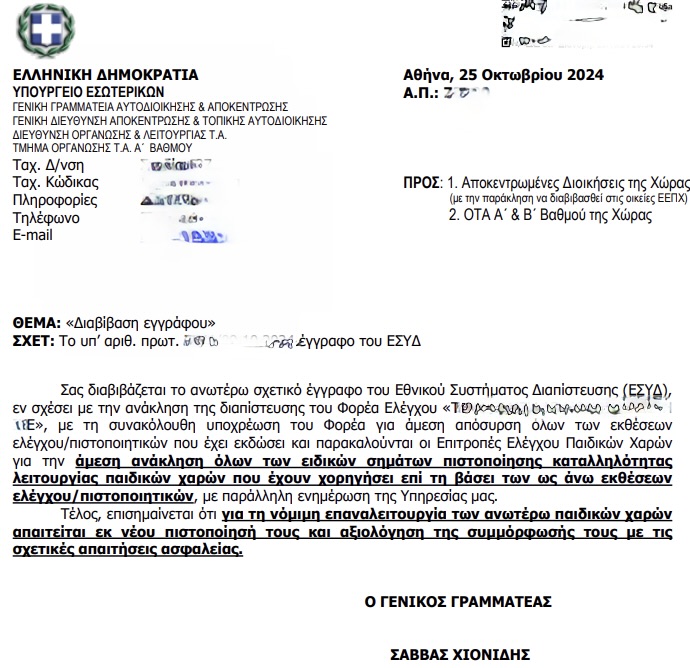 Παιδικές χαρές: «Λουκέτα» από δήμους για επανέλεγχο-1
